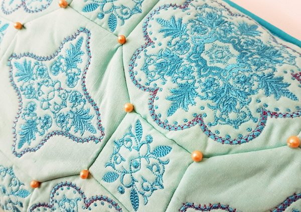 Panache, machine embroidery designs, foral, quilting, decorative, artistic, patterns, stars, pretty, beautiful, quilt,, wall hanging, cushion, pillow, purse, handbag, bag