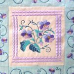 Pansy, machine embroidery designs, flowers, floral, decorative, artistic, cushion, pillow, homewares, beautiful, leaves, vines, decorative, artistic, border