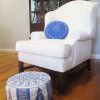 Reflections of Tradition, machine embroidery designs, floral, flowers, patchwork, pottery, pots, patterns, asian inspired, oriental, foot stool, bag, handbag, blue and white, pretty