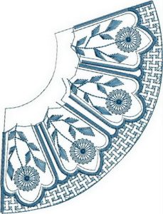 Reflections of Tradition, machine embroidery designs, floral, flowers, patchwork, pottery, pots, patterns, asian inspired, oriental, foot stool, bag, handbag, blue and white, pretty