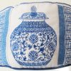 Reflections of Tradition, machine embroidery designs, floral, flowers, patchwork, pottery, pots, patterns, asian inspired, oriental, foot stool, bag, handbag, blue and white, pretty