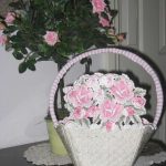 Romacing the Rose Basket, machine embroidery designs, project, floral, flowers, rose, basket, bow, leaves, bouquet, cushion, pillow, homewares, home decor, beautiful, bag, handbag, pillow