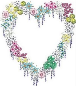 Rustic Charm, machine embroidery designs, house, cottage, garden, flowers, lemon tree, grass, apple tree, cat, wisteria, boquet, flower love heart, flower wreath, dove, bird, patterns, handbag, bag, clothing, top, fashion, cushion, pillow, quilt