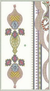 Saffron, machine embroidery designs, artistic, decorative, patchwork, patterrns, gems, diamond shapes, flowers, floral, paisley, wall hanging, bag, handbag, clothing, shirt, blouse