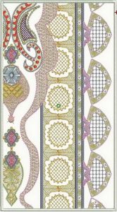 Saffron, machine embroidery designs, artistic, decorative, patchwork, patterrns, gems, diamond shapes, flowers, floral, paisley, wall hanging, bag, handbag, clothing, shirt, blouse