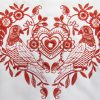 Seeing Red, Machine Embroidery Designs, patchwork, quilt, floral, flowers, bird, patterns, leaves, stem, love heart, artistic, decorative, tree, quilt, wall hanging, dress, clothing, beautiful