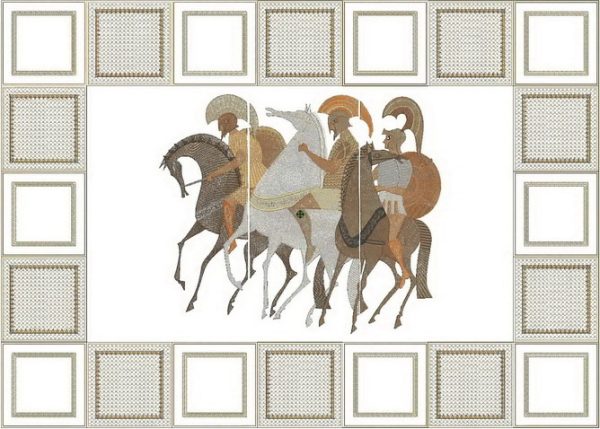 Spartans, Machine Embroidery Designs, Greek history, horses, army, shield, decorative, artistic, patterns, handbag, wall hanging, cushion, placemat, homewares, home decor