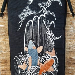 Spring of Life, machine embroidery designs, koi, blossoms, flowers, fish, pond, floral, clothing, bag, tshirt, top, fashion, tree