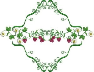 Strawberry Fields Forever, machine embroidery designs, strawberries, decorative, artistic, patterns, flowers, strawberry plant, punnet of strawberries, soft box, homewares, home decor, bag, handbag, purse, tea towel