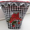 Strawberry Fields Forever, machine embroidery designs, strawberries, decorative, artistic, patterns, flowers, strawberry plant, punnet of strawberries, soft box, homewares, home decor, bag, handbag, purse, tea towel