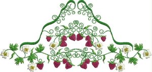 Strawberry Fields Forever, machine embroidery designs, strawberries, decorative, artistic, patterns, flowers, strawberry plant, punnet of strawberries, soft box, homewares, home decor, bag, handbag, purse, tea towel