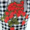 Strawberry Fields Forever, machine embroidery designs, strawberries, decorative, artistic, patterns, flowers, strawberry plant, punnet of strawberries, soft box, homewares, home decor, bag, handbag, purse, tea towel