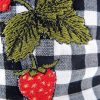 Strawberry Fields Forever, machine embroidery designs, strawberries, decorative, artistic, patterns, flowers, strawberry plant, punnet of strawberries, soft box, homewares, home decor, bag, handbag, purse, tea towel