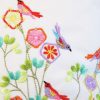 Summer Fresh, machine embroidery designs, flowers, floral, art deo style, birds, finches, colourful, leaves, stems, artistic, decorative, patterns. stars, cushion, pillow, notebook, book cover, pretty, scarf. fashion, clothing, homewares, home decor