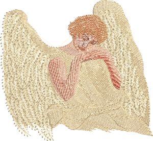 Times Past, machine embroidery designs, angel, sad angel, border designs, cushion