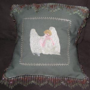 Times Past, machine embroidery designs, angel, sad angel, border designs, cushion