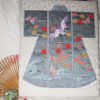 Waters of Spring, machine embroidery designs, butterfly, flowers, floral, artistic, decorative, sky, cloud, crane, bird, patterns, water, waves, ocean, plants, patchwork, flying bird, wind, kimono, wall hanging, oriental, asian inspired, Japan, japanese, box, bag, homewares, home decor