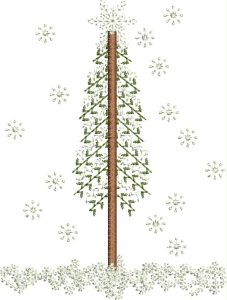 Welcome, machine embroidery designs, Christmas, Holiday Christmas tree, snow, icicles, snow flakes, snowflakes, pine trees, decorations. wall hanging, home decor, artistic, decorative, patterns