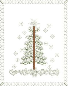 Welcome, machine embroidery designs, Christmas, Holiday Christmas tree, snow, icicles, snow flakes, snowflakes, pine trees, decorations. wall hanging, home decor, artistic, decorative, patterns