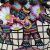 Wild and Free, machine embroidery designs, elephants, Sri Lanka, Udawalawe, artistic, decorative, patterns, beautiful, colouful, cushion, pillow, backpack, bag