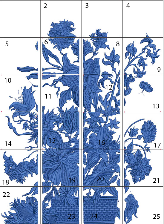 Delft Machine Embroidery Design Instructions