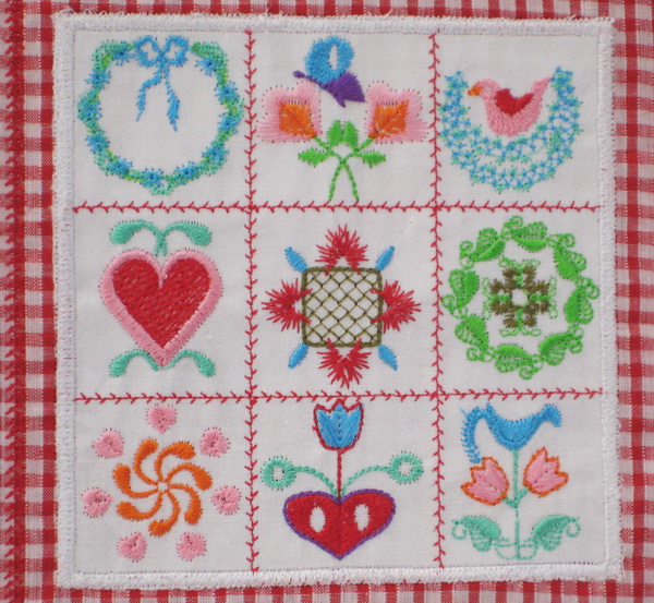 Miniature Baltimore Quilts Machine Embroidery Design Instructions