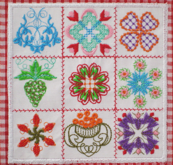 Miniature Baltimore Quilts Machine Embroidery Design Instructions