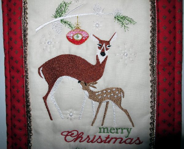 Christmas 2015, Machine Embroidery Designs, Christmas, wall hanging, deer, doe, snowflakes, holidays, christmas decorations, Christmas tree, Christmas bauble, Merry Christmas