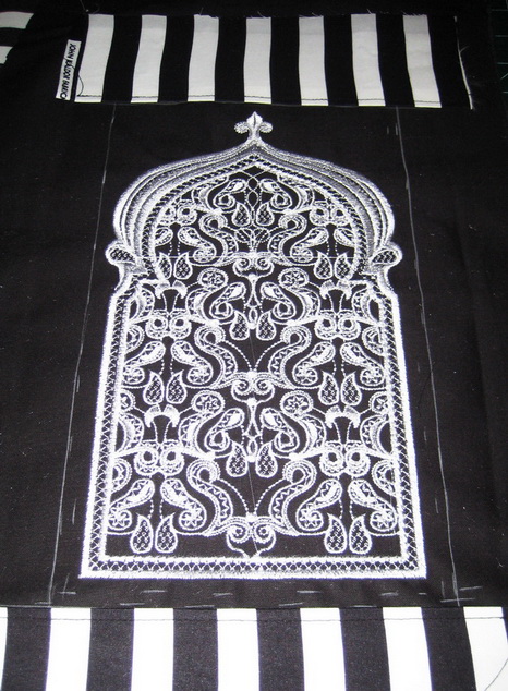 Ebony and Ivory Machine Embroidery Design Instructions