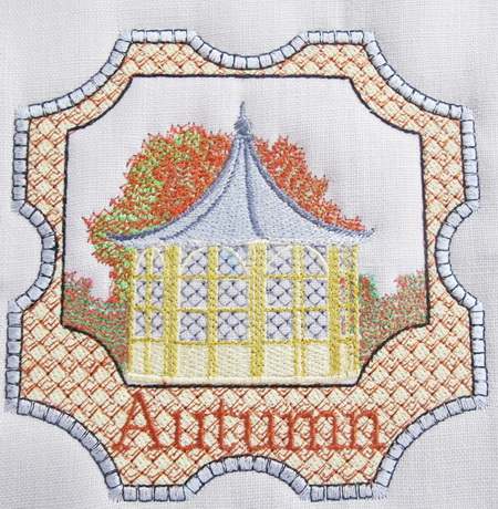 Four Seasons Autumn Machine Embroidery Design Instructions