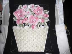 Romancing the Rose Basket Machine Embroidery Design Instructions