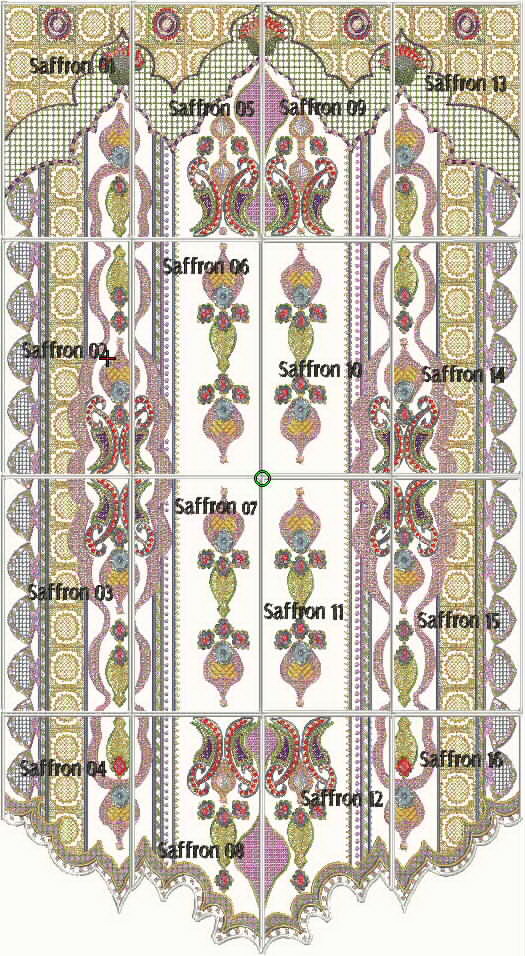 Saffron Machine Embroidery Design Instructions