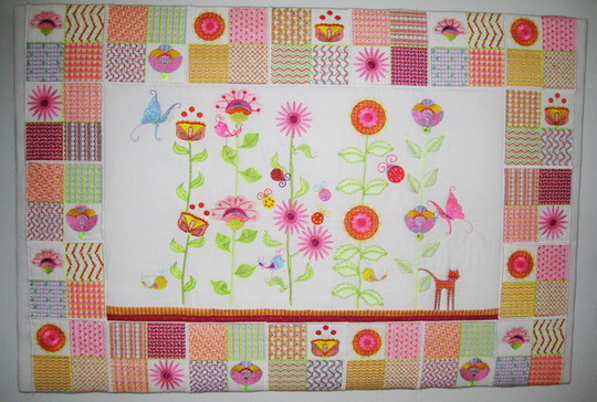 Wall Flowers Machine Embroidery Design Instructions