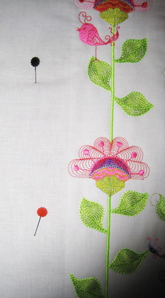 Wall Flowers Machine Embroidery Design Instructions