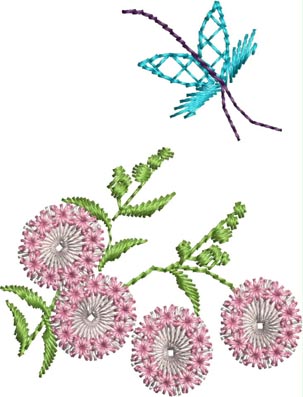 Spring Meditation Free Machine Embroidery Design