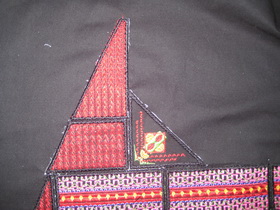 Textured Pyramid Machine Embroidery Design Instructions