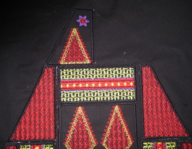 Textured Pyramid Machine Embroidery Design Instructions