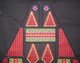 Textured Pyramid Machine Embroidery Design Instructions