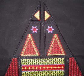 Textured Pyramid Machine Embroidery Design Instructions